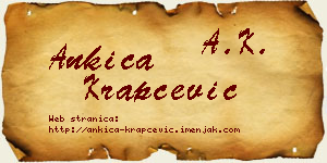 Ankica Krapčević vizit kartica